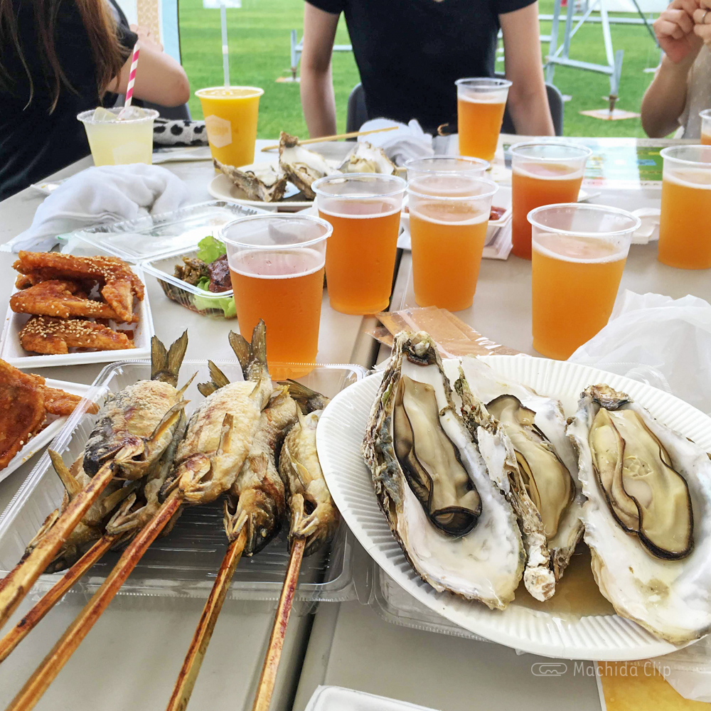 大江戸ビール祭り2019夏の料理とビールの写真