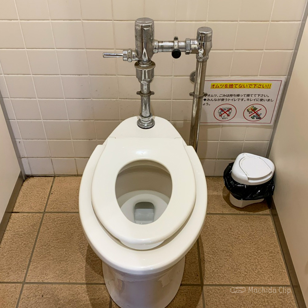 鶴間公園の補助便座付きトイレの写真
