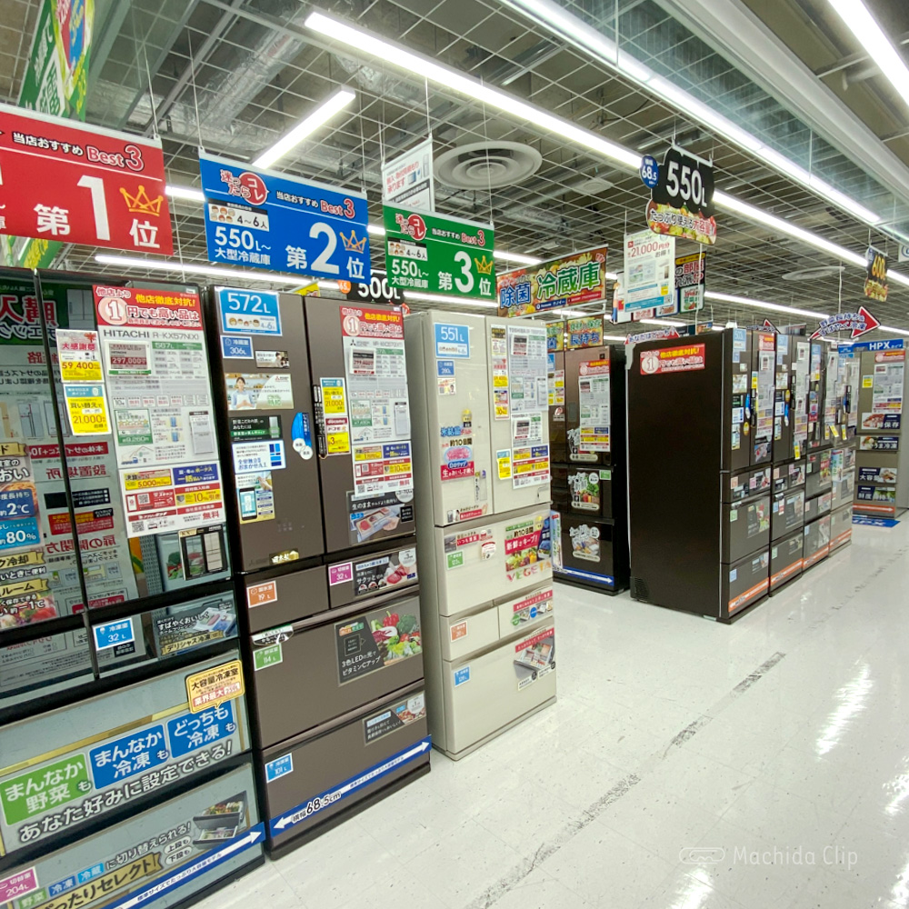 ビックカメラ 町田店（小田急百貨店）の冷蔵庫売り場の写真