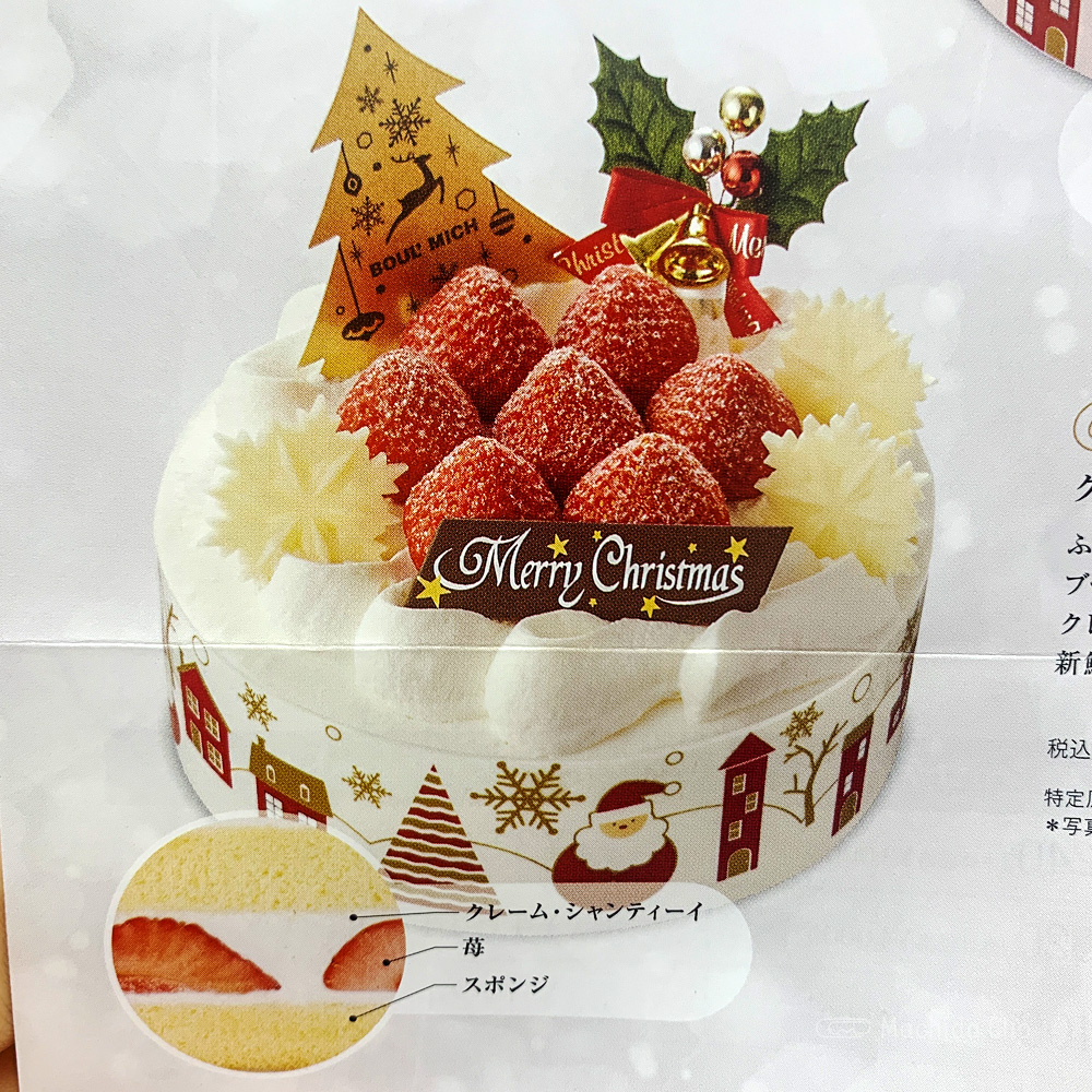 クリスマスケーキのパンフレットの写真