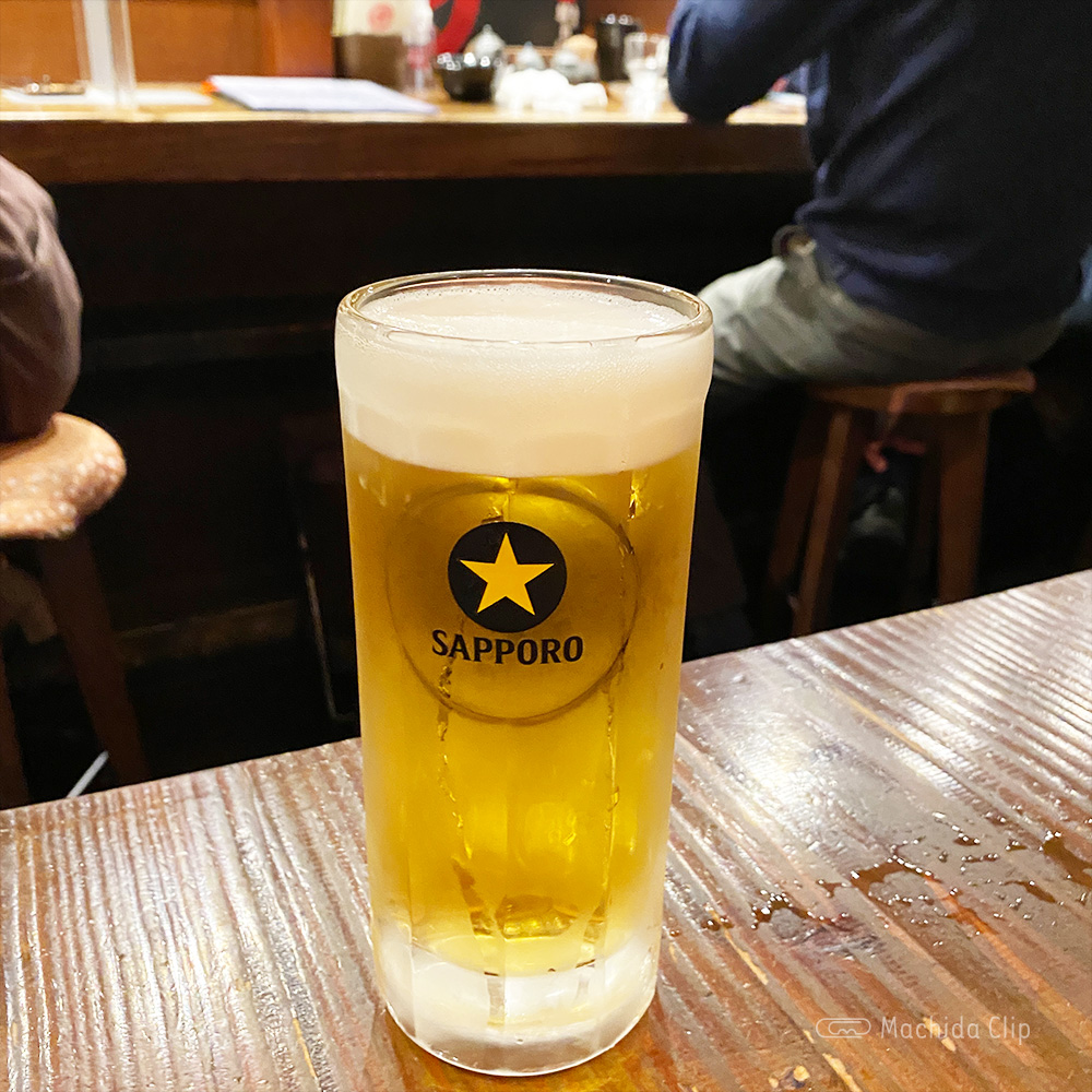 炭屋 串兵衛 分家のビールの写真