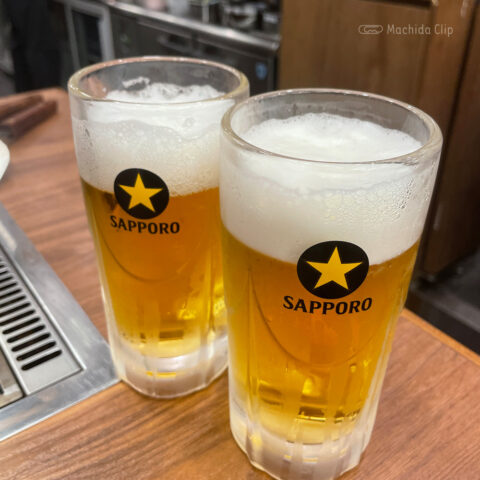 月島もんじゃ もへじ 町田店のビールの写真