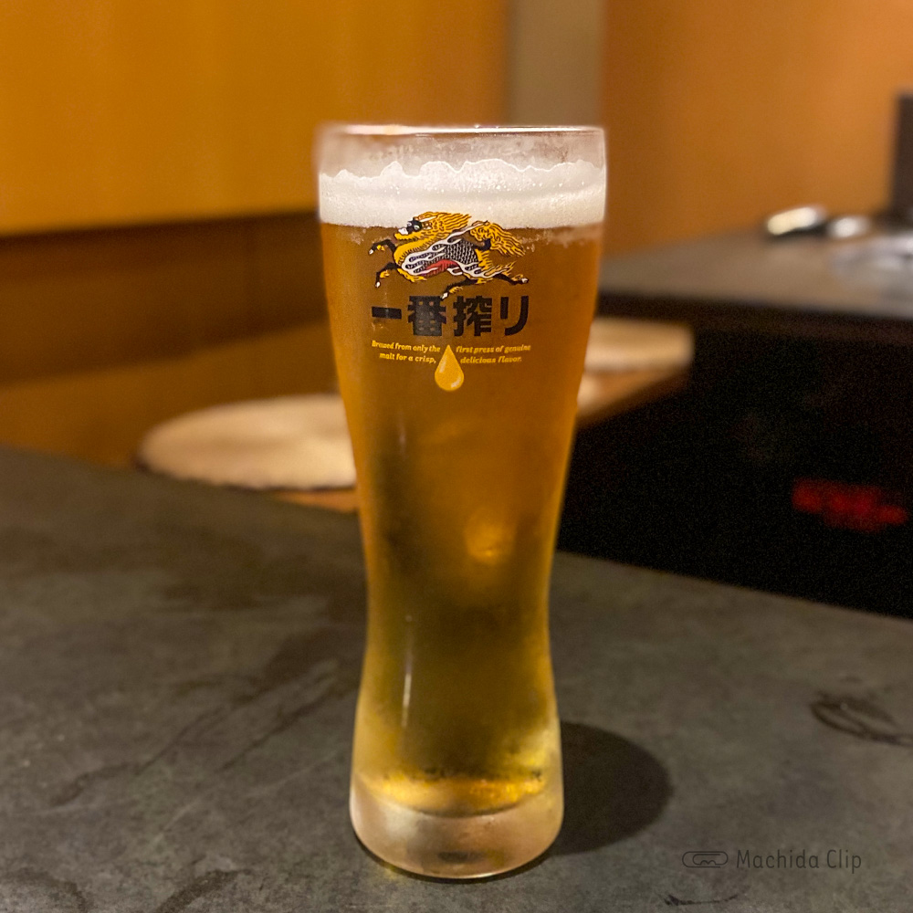 焼肉志も川 町田駅前店のビールの写真