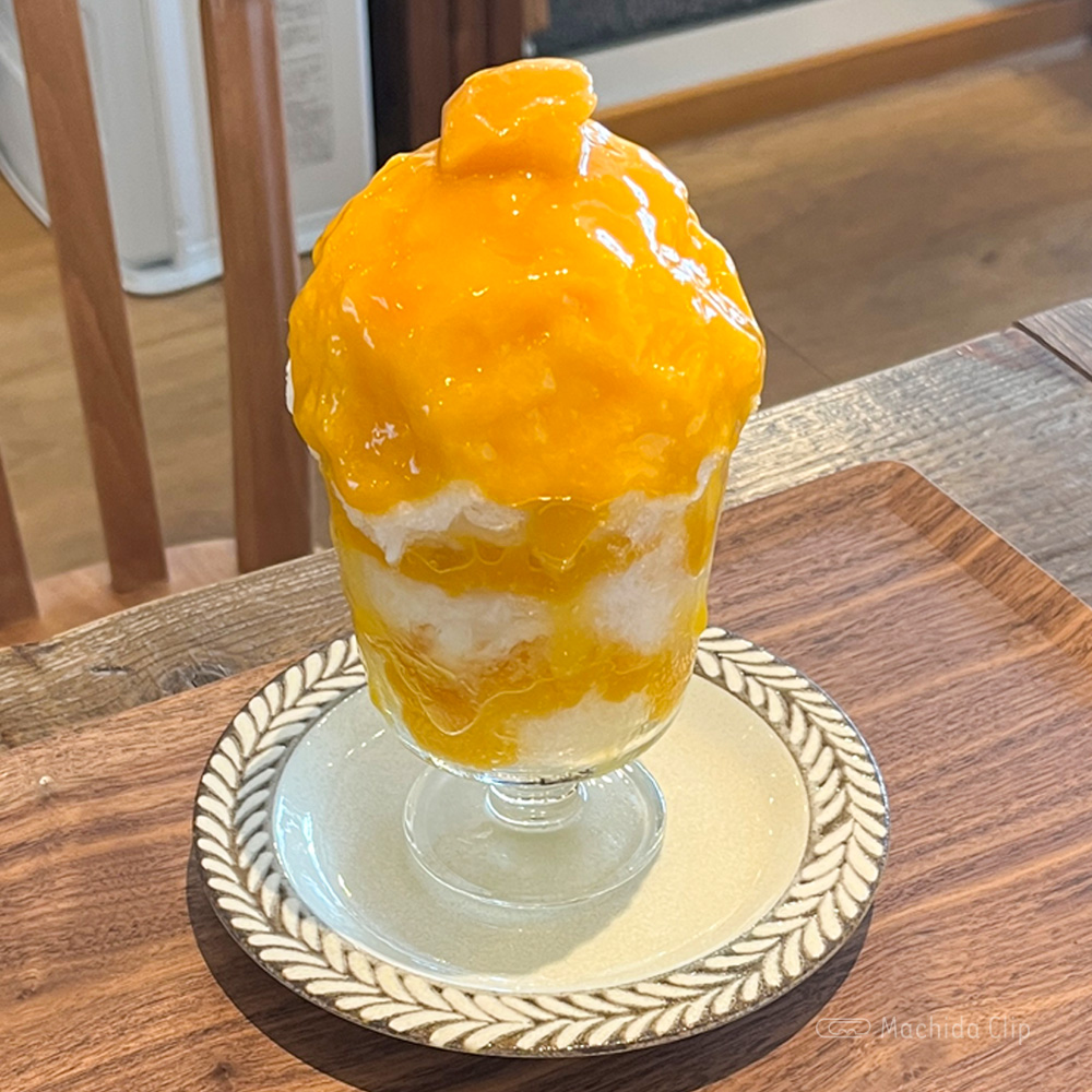 糸のかき氷の写真