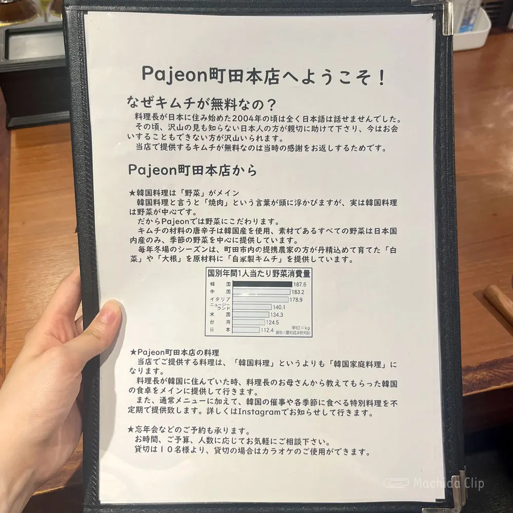 large of パジョン 町田本店 (Pajeon)のメニューの写真