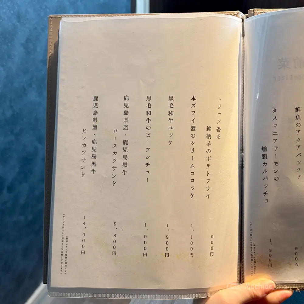 large of 鉄板 薊(あざみ)町田店のメニューの写真