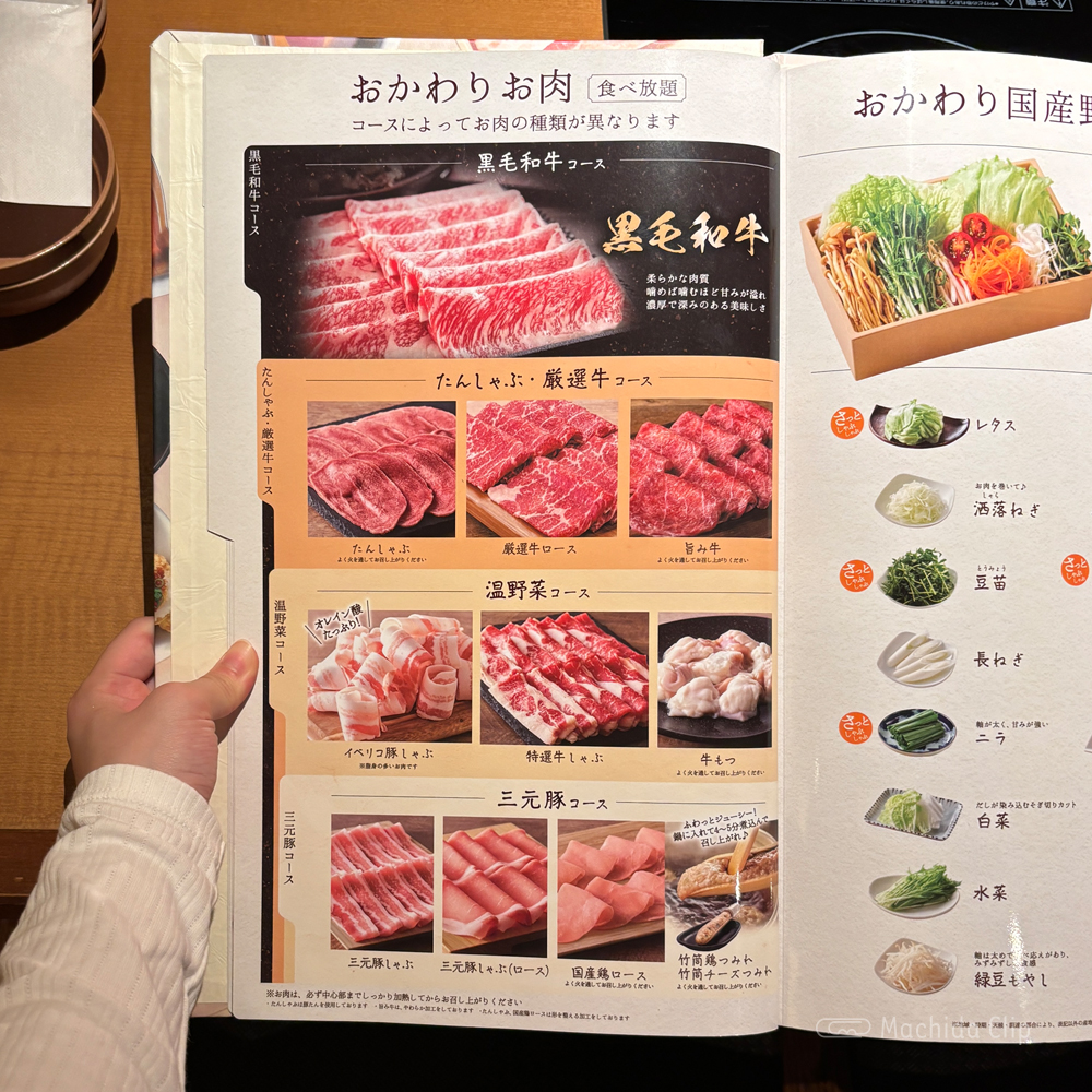 large of しゃぶしゃぶ温野菜 町田店のメニューの写真