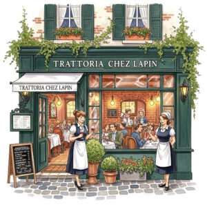 Trattoria Chez Lapin（トラットリア シェ ラパン）のイラスト