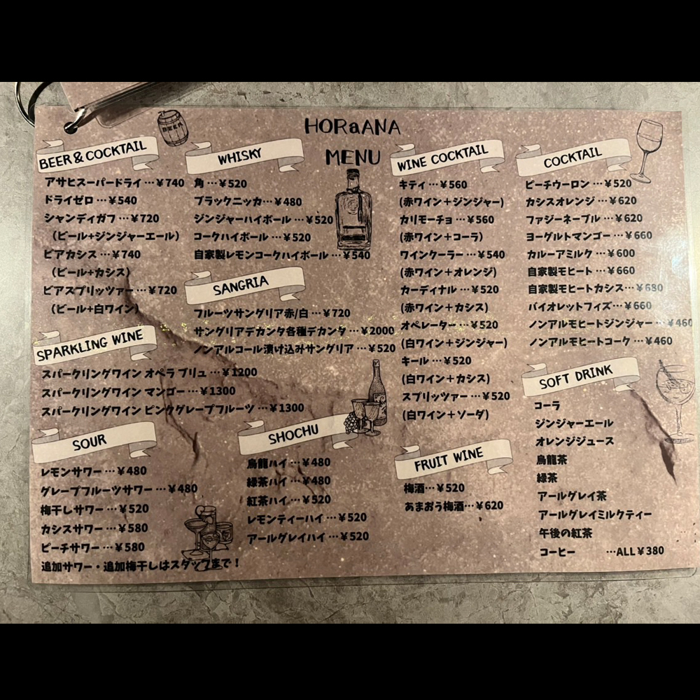 large of 洞窟個室ダイニング HORaANA 町田店のメニューの写真